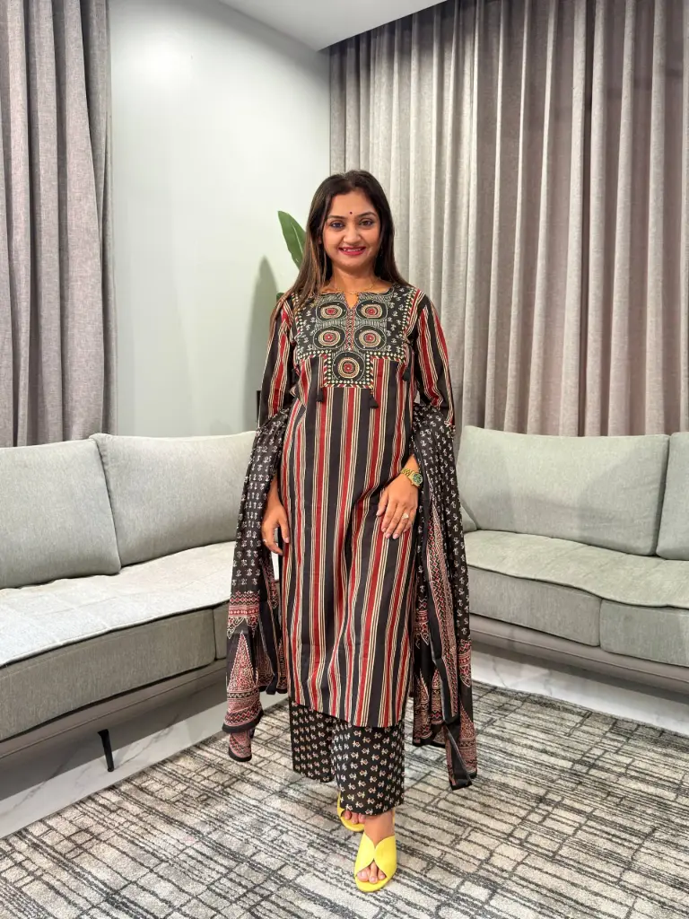 Black Heritage Stripe Pure Cotton 3-Piece Set
