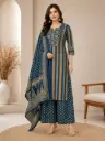 Indigo Heritage Stripe Pure Cotton 3-Piece Set