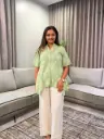 Sage Bloom Pure Cotton Tunic