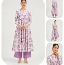 Lavender Bloom Cotton One-Piece Dress