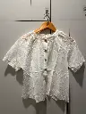 Pure White Schiffli Embroidered Free Size Linen Top