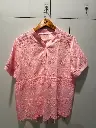 Baby Pink Butterfly Schiffli Embroidered Free Size Long Linen Top