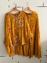 Mustard Royale Pure Chinon Indo-Western Set
