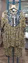 Mustard Yellow Ethnic Block Print Viscose Crepe Co-Ord Set