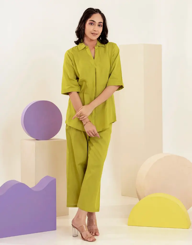 Luci Green Solid Co-ord Set