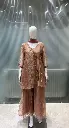 Metallic Rose Gold Glass Tissue Angrakha Co-Ord Set