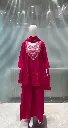 Magenta Pink Russian Silk Indo-Western 3-Piece Set
