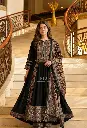 Olive Green & Ochre Heritage Print Natural Crepe Anarkali Set 