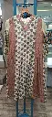 Terracotta Brown Floral Hand-Worked Viscose Crepe kurta Set
