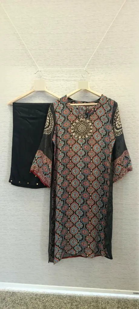 Midnight Mandala Pure Crepe Kurta Set
