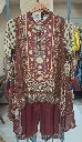 Maroon Floral Asymmetric Hand-Worked Crepe Co-ord Set