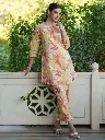 Multicolor Pure Cotton Floral Printed Straight Co-ord Set