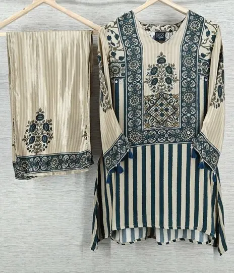 Royal Indigo Floral Crepe Co-Ord Set