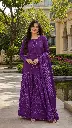 Royal Purple Bandhani Printed Pure Mull Cotton 3-Piece Sharara Set