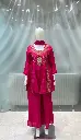 Rani Pink Hand-Worked Pure Russian Silk Indo-Western 3-Piece Set