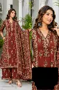 Maroon Floral Printed Cotton 3-Piece Sharara Set