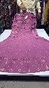 Mauve Pink Pure Mul Anarkali Set 