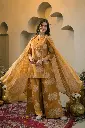 Mustard Gold Mandala print kurta dupatta cord set