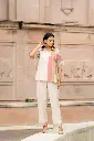 Prism Edge Multi-color White Geometric Co-ord Set