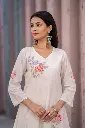Off White Aura 2-Piece Cotton Kurti Set