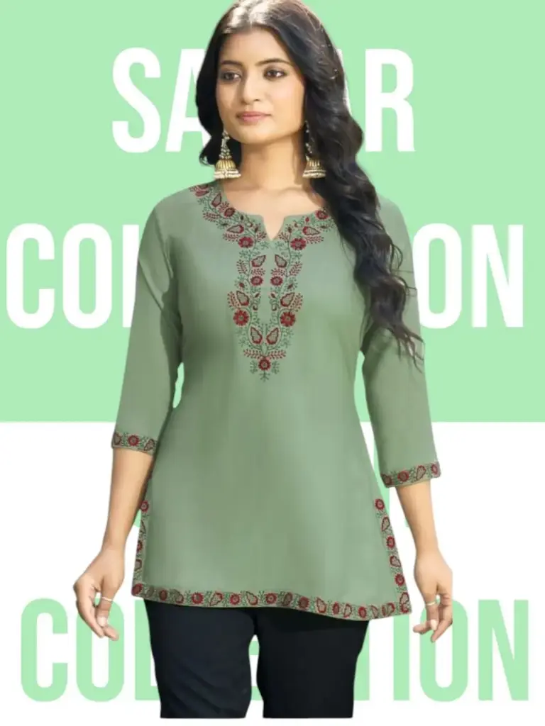 Mahendi Blush Embroidered Tunic