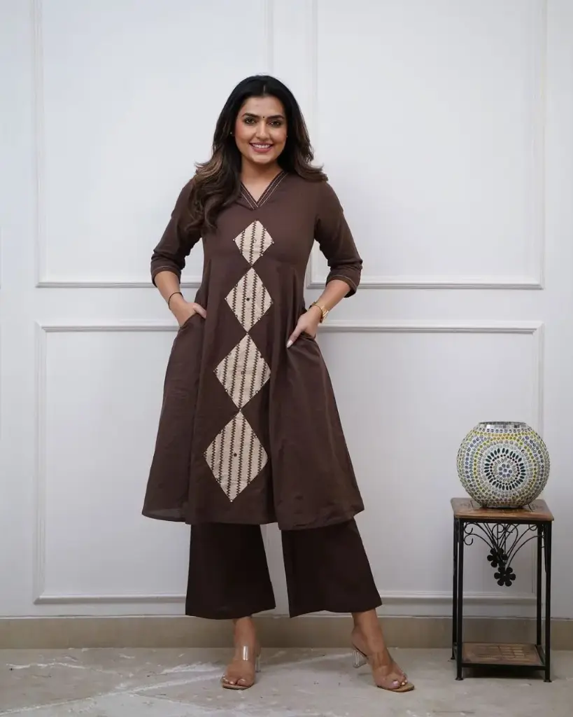 Cocoa Mirror Two Piece Kurti Set