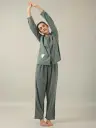 Grey Solid Cotton Cord set