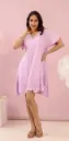 Lavanya Lilac Cotton Embroidered Cut Work Dress