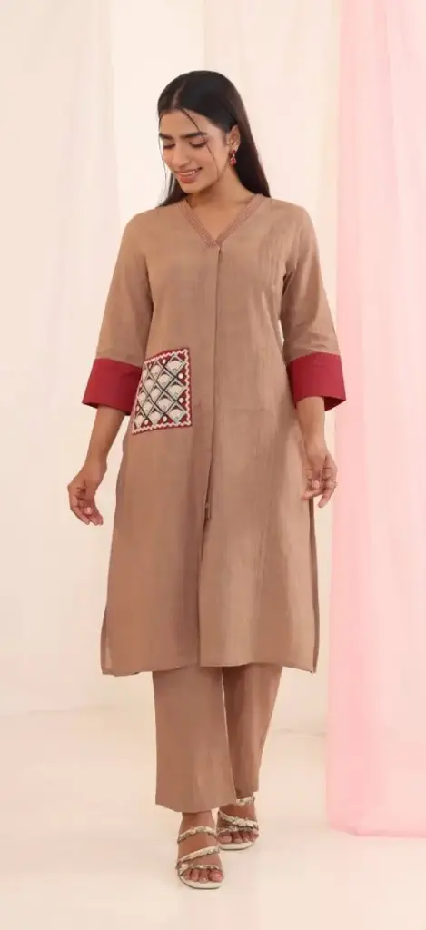 Vedika Clay Hue Katha Embroidery Set