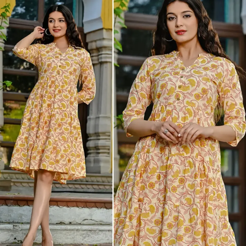 Garden Glow Printed Cotton One-Piece