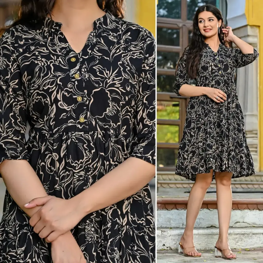 Wild Rose Cotton One Piece Dress