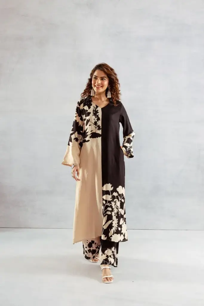 Inaya Dual Toned Floral Ensemble kurta set