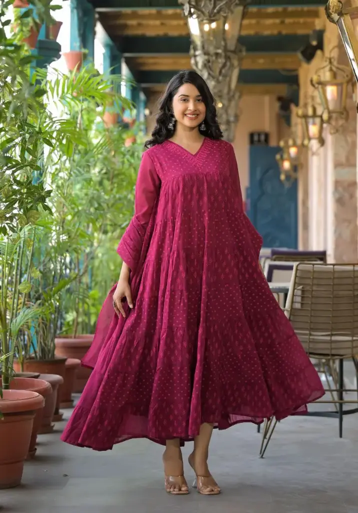 Ruhani Regal Flair Cotton Ensemble dupatta set