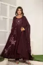 Pranika Garnet Glow Hand Embroidery 3 pieces Suit