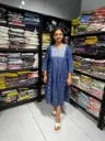 Indigo Grace Embroidered Yoke Denim Dress