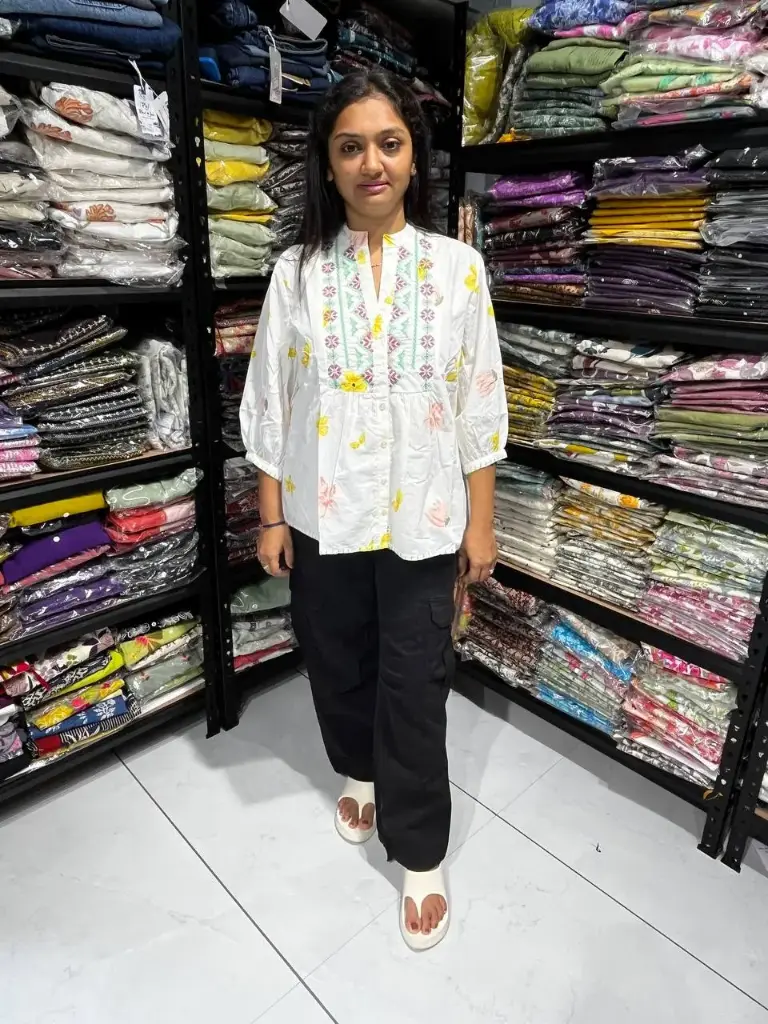 Bloom Thread Embroidered Cotton Tunic