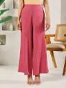 Pink Rayon Solid Palazzo