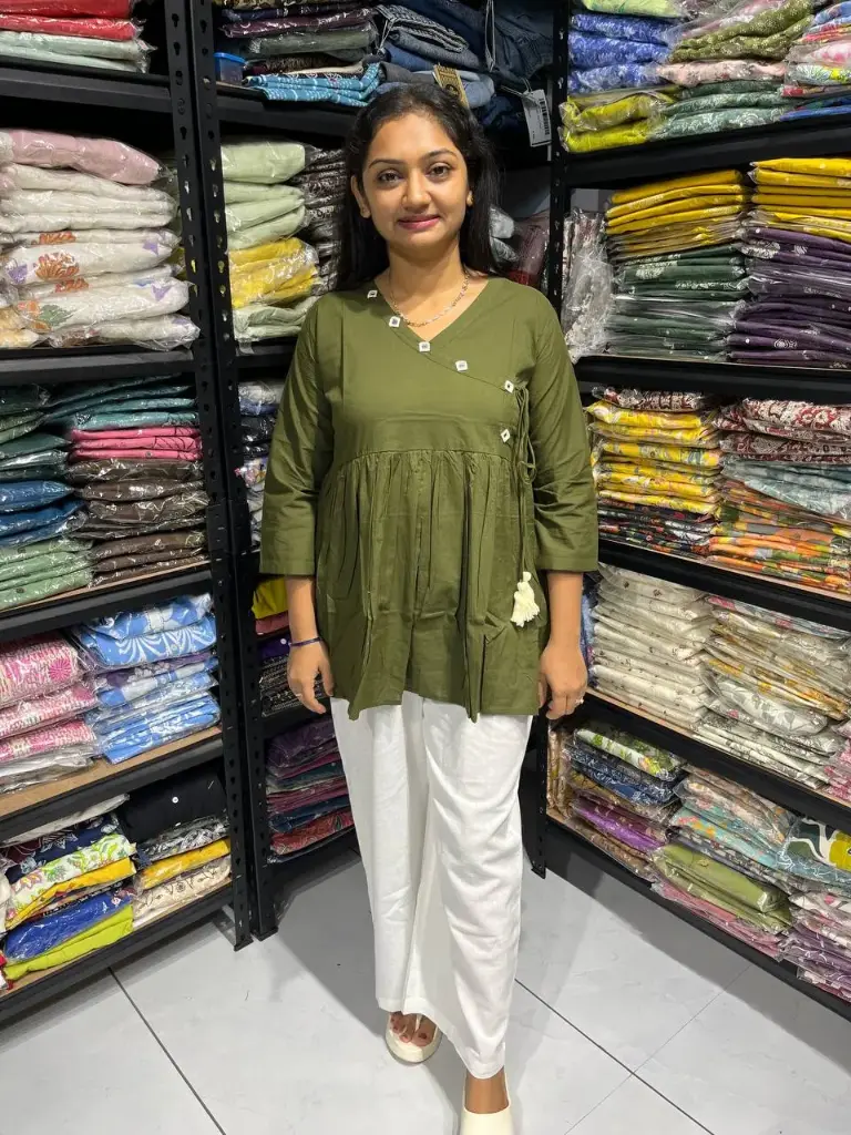 Mehndi Mirror Embroidered Cotton Tunic