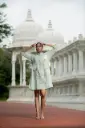 Green Aura Embroidered Cotton Top