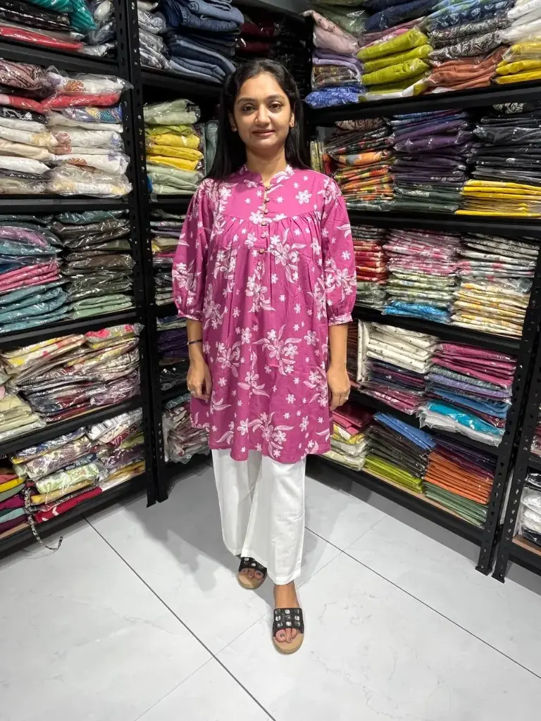 Gulab Floral Breeze Cotton Tunic
