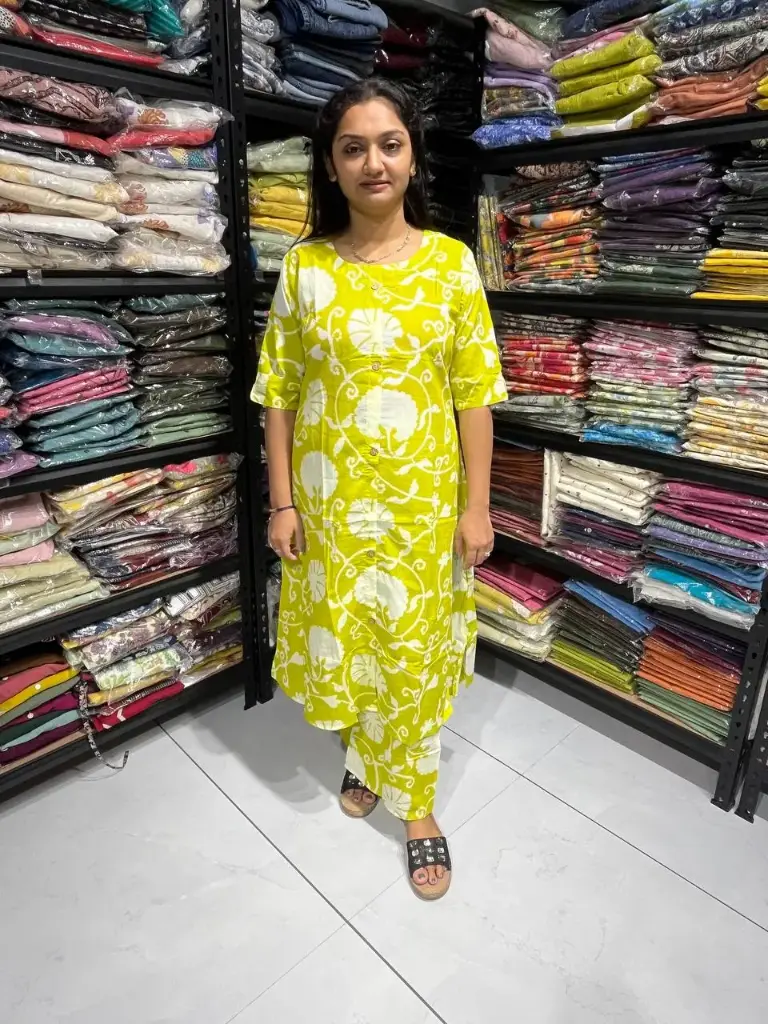 Chandani Citrus cotton Bloom 2-Piece Set