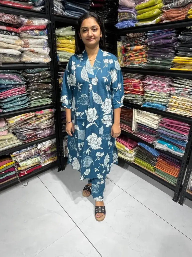 Neelkamal Bloom Cotton Kurti Set