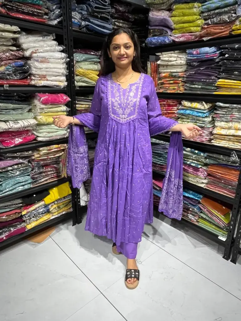 Lavanya Lilac Grace mul Cotton 3pcs Set