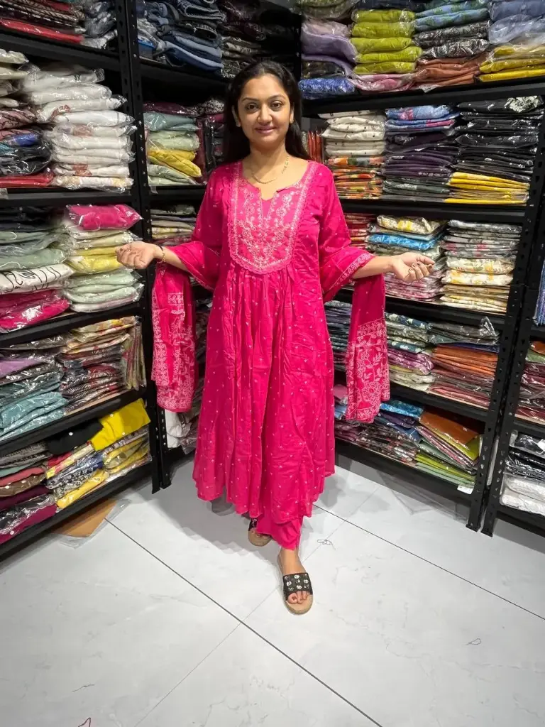 Ritika Rosy Glow mul Cotton 3pcs Set