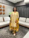Yellow Irah Mirror Embellished Cotton Suit Set