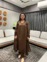 Amaira Mocha Mirror Work Cotton Set
