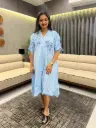NOVA SKY BLUE EMBROIDERED DRESS