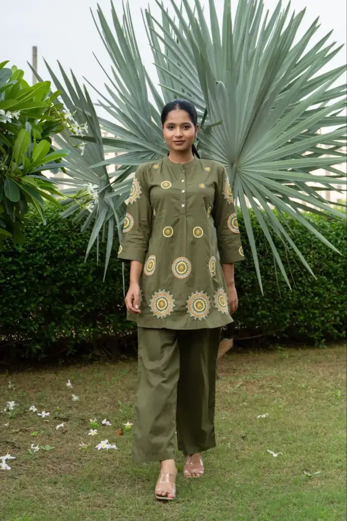 Naira Mandala Magic Olive Cotton Cord  Set