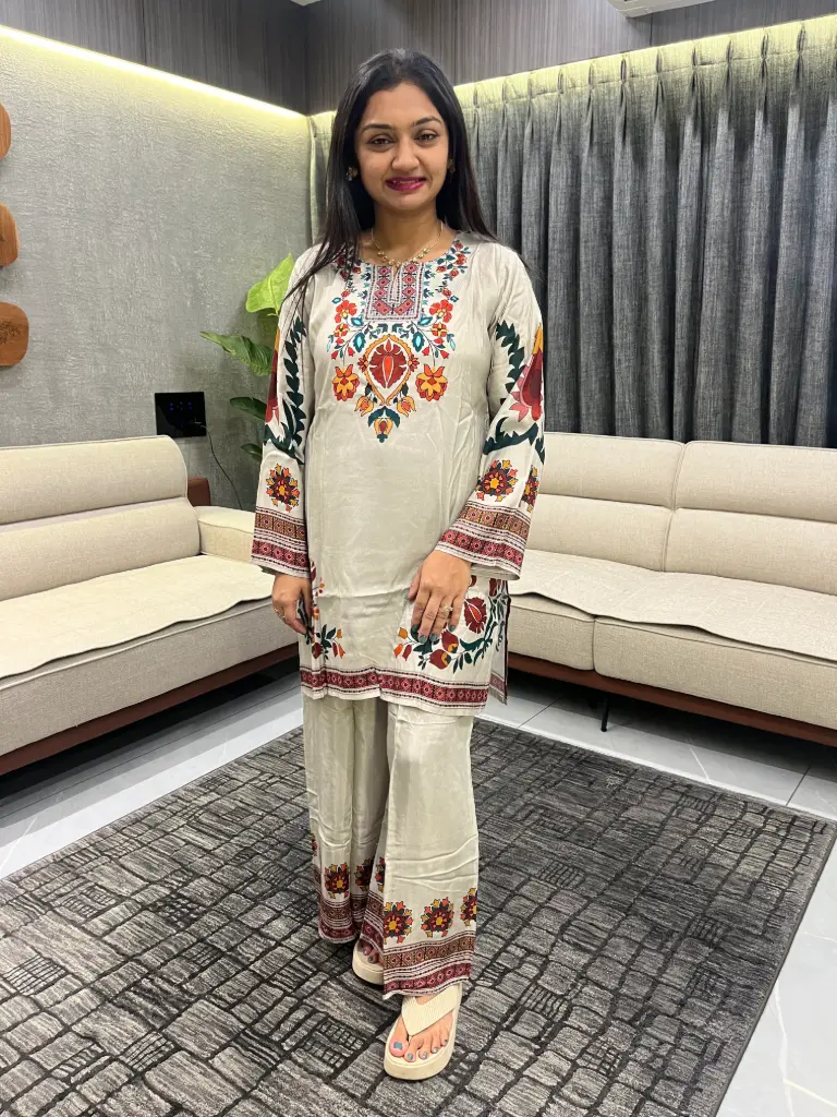 Kashmira Elegance Viscose Muslin Cord Set