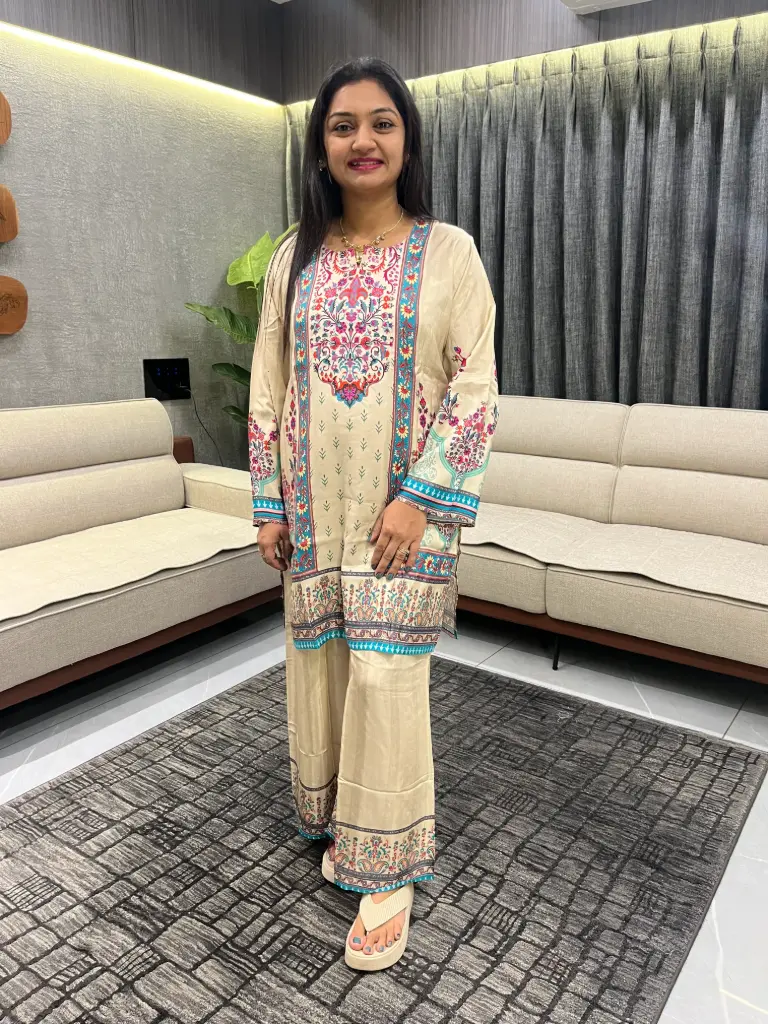 Ivory Kashmira Muslin Cordset